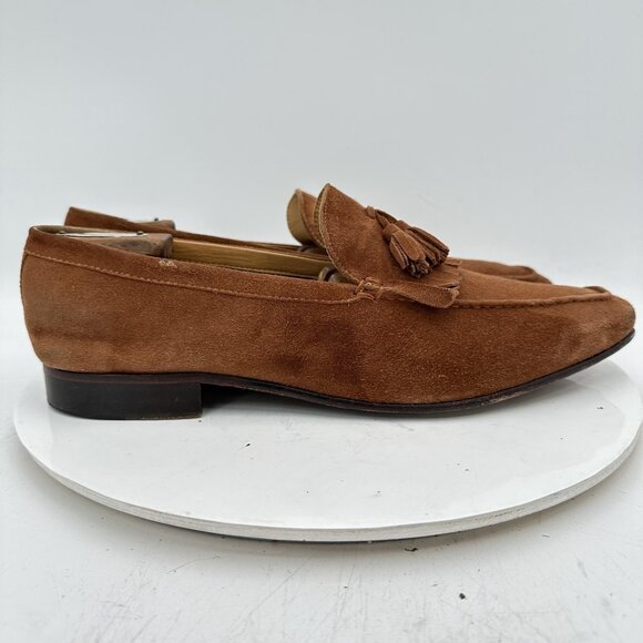Balmain Men Size 44 US 11 Brown Suede Tassel Slip On Loafer Dress Shoe - Picture 3 of 12